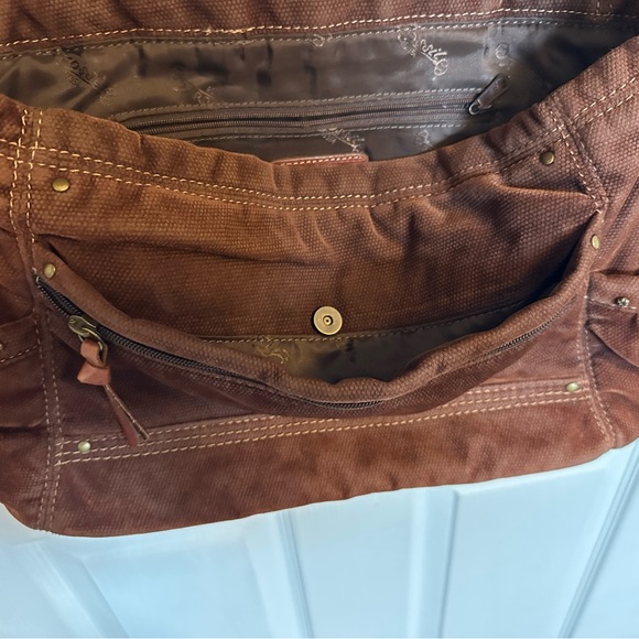 Fossil Chocolate Brown Messenger Bag with Decorative Strap - Picture 8 of 11